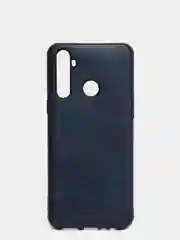 Темно-синий чехол Realme C3 / 5 / 6i Реалми С3 / 6ай силиконовый (имитация кожи)