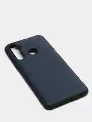 Темно-синий чехол Realme C3 / 5 / 6i Реалми С3 / 6ай силиконовый (имитация кожи)