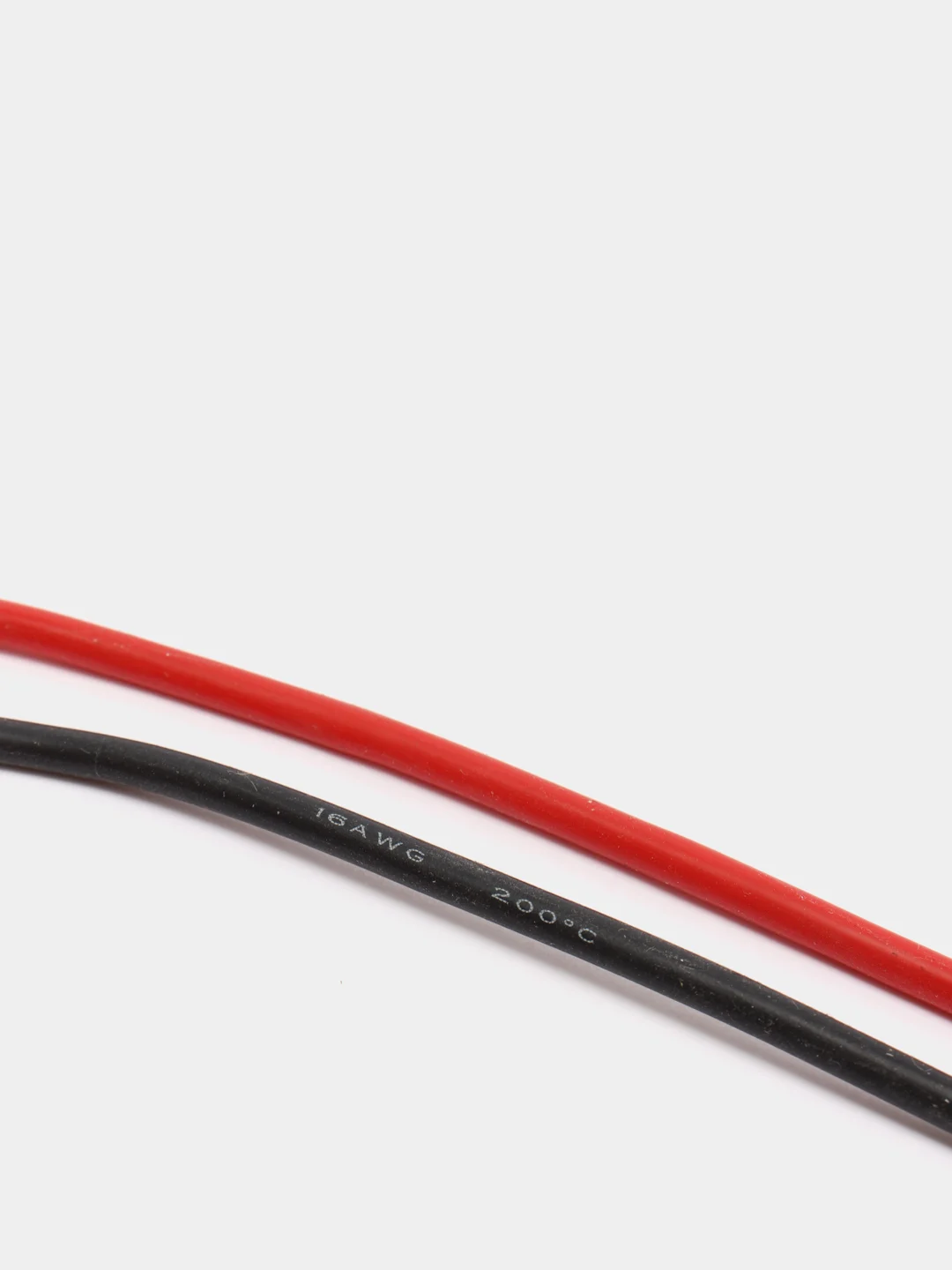 Кабель 16AWG луженая медь 1*1.3мм (термостойкий силикон 252 жилы) (1м красный + 1м черный)