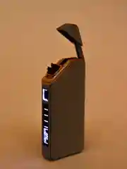 Приглушённый хаки электронная импульсная зажигалка USB Plazma, Металлическая, с сенсорным управлением LED