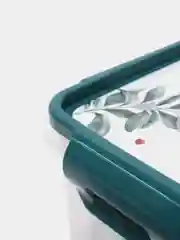 Зеленый прямоугольный контейнер для СВЧ "Английская зима"