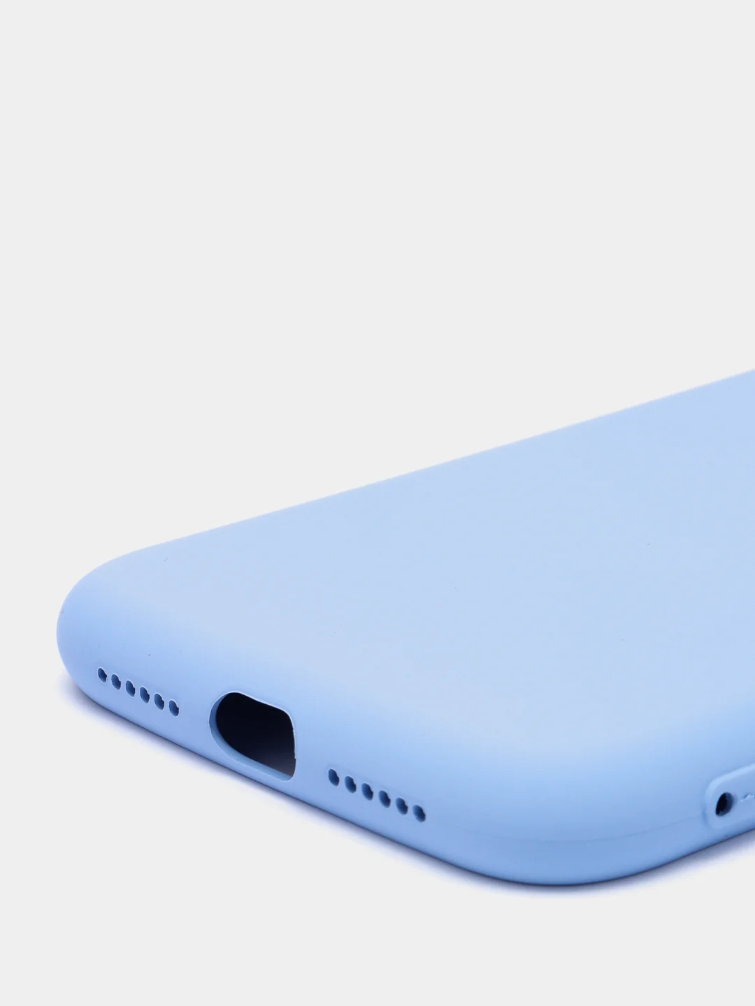 Голубой чехол iPhone 11 13 12 Pro Mini силиконовый ( Айфон Про Мини )