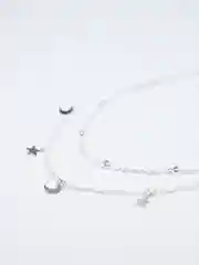 Серебряный цепочка женская на шею, с подвеской