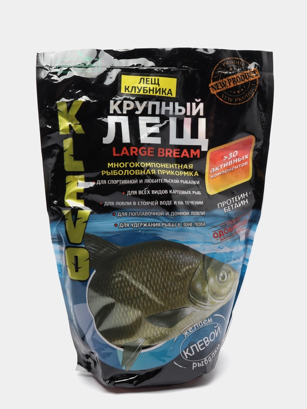 Прикормка рыболовная "Крупный Лещ", среднего помола, в пакете doy-pack, 900 гр