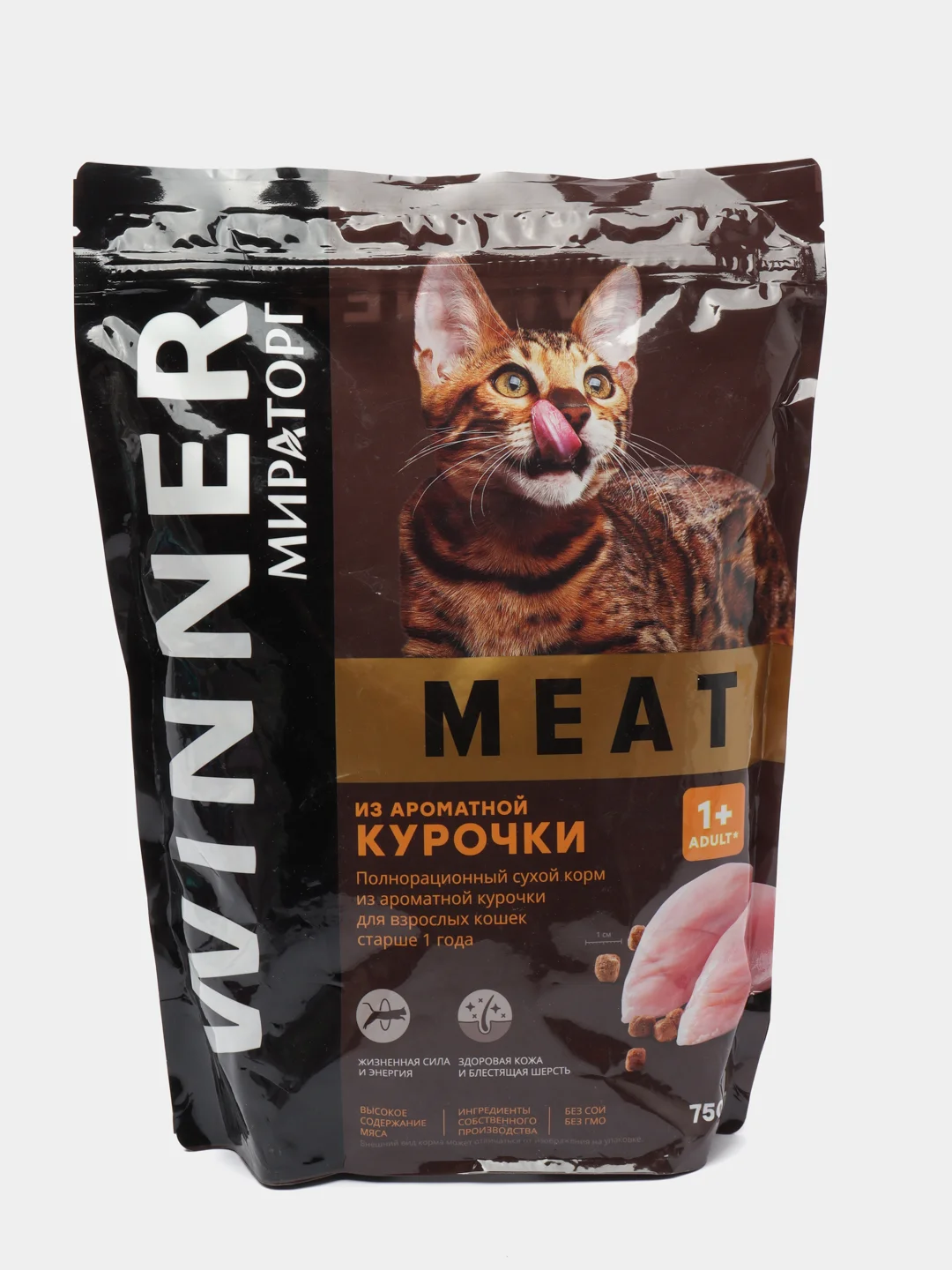 Корм из ароматной курочки для кошек Winner Meat Мираторг, 750 гр