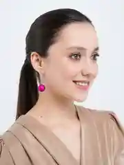 Фуксия серьги-кольца