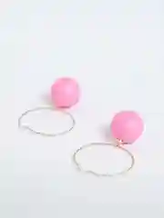 Розовый серьги-кольца