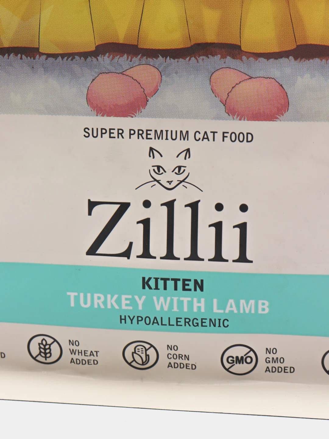 Корм для котят индейка и ягненок, суперпремиум Zillii Kitten, 400 гр