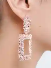 Золотой серьги крупные геометрические