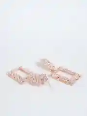 Золотой серьги крупные геометрические