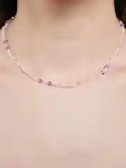 Розовый чокер из бисера