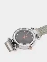 Серебряный женские часы с магнитным ремешком