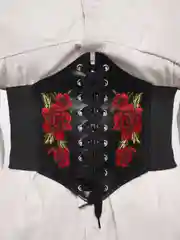 Женский эластичный пояс-корсет с вышивкой, утягивающий ремень