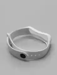 Белый силиконовый ремешок Xiaomi Mi Band 3, Mi Band 4 (Сяоми Ми Бэнд 3, Ми Бэнд 4)