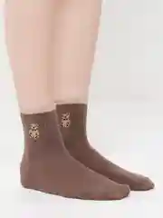 Алый женские носки длинные с принтом