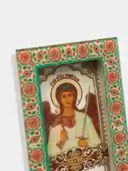 Зеленый икона на подставке, 17 х 8 см