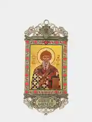 Коричневый икона-хоругвь, 7 х 15 см