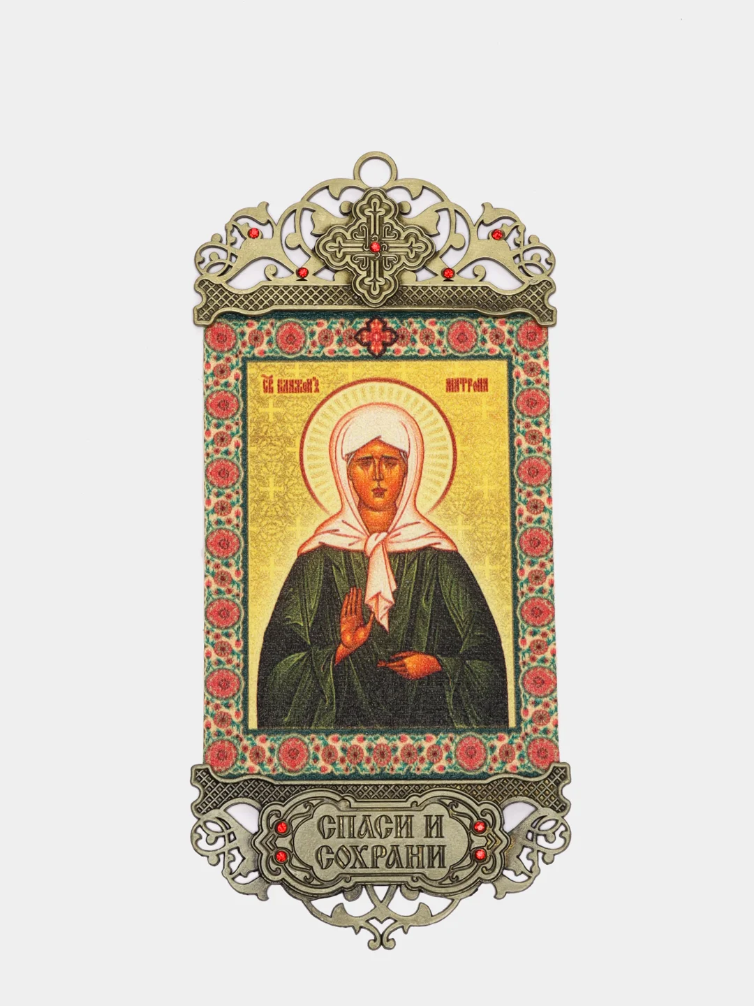 Алый икона-хоругвь, 7 х 15 см