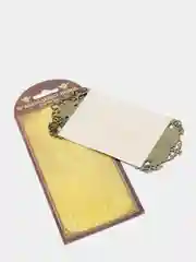 Желтый икона-хоругвь, 7 х 15 см