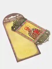 Желтый икона-хоругвь, 7 х 15 см
