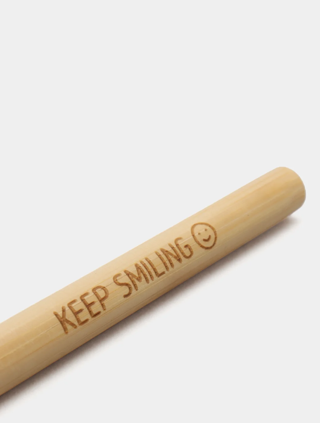 Зубная щетка бамбук "Keep Smiling", 1 шт., средняя жесткость, белая щетина, MPL121