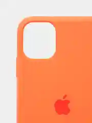 Оранжевый чехол Silicone Case для iPhone 11 с закрытым низом