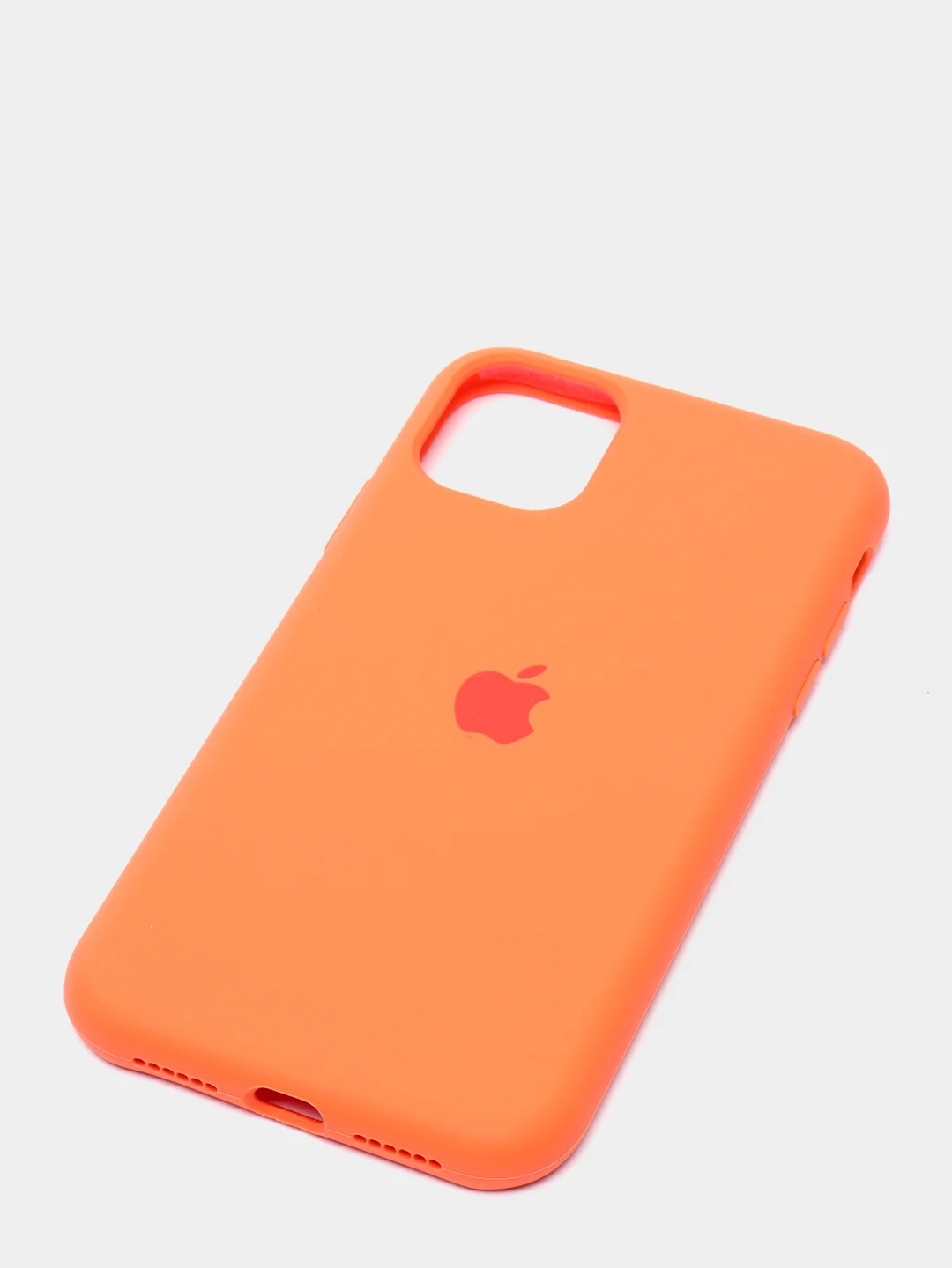 Оранжевый чехол Silicone Case для iPhone 11 с закрытым низом