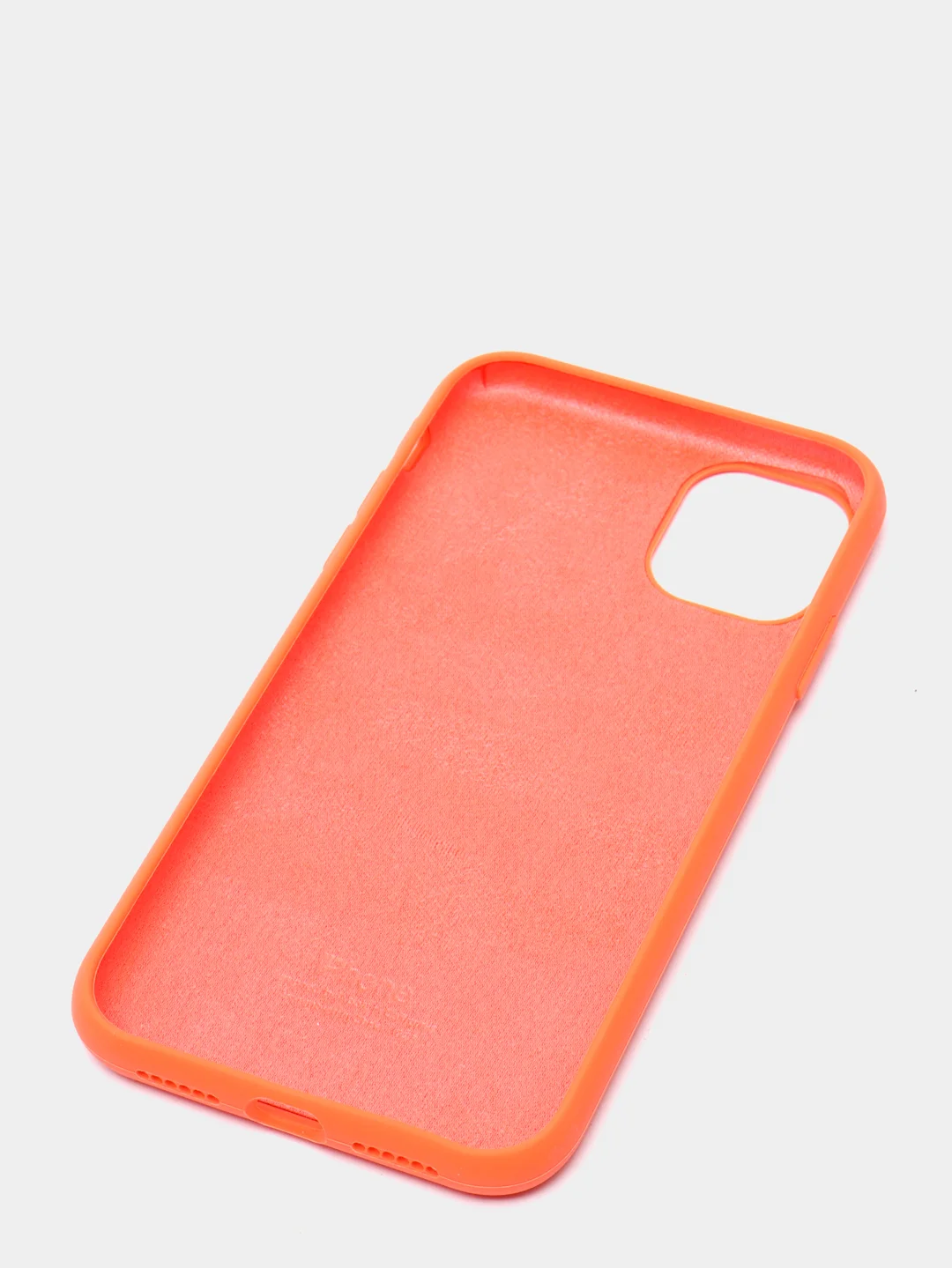 Оранжевый чехол Silicone Case для iPhone 11 с закрытым низом
