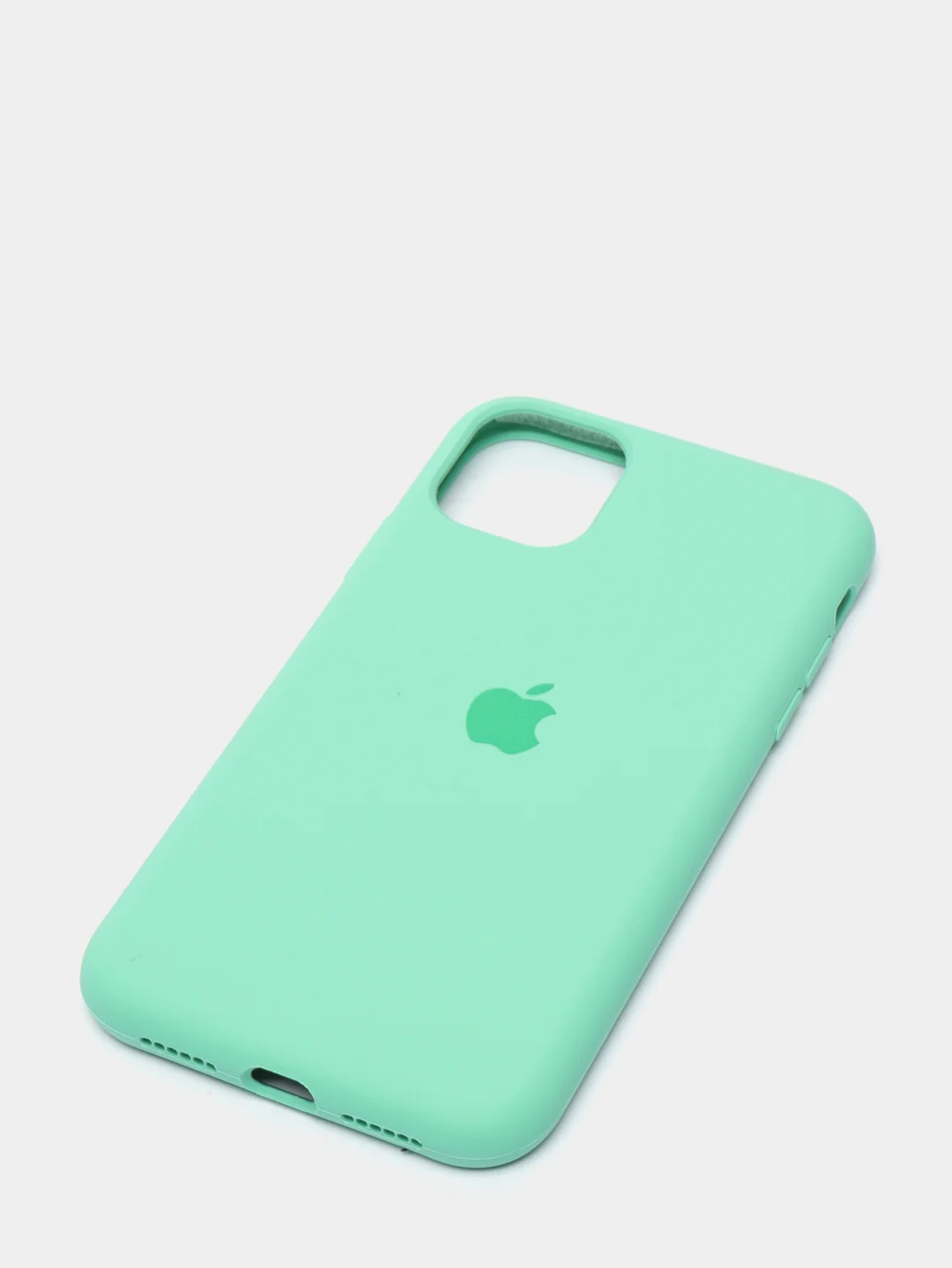 Мятный чехол Silicone Case для iPhone 11 с закрытым низом