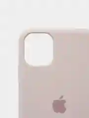 Бежевый меланж чехол Silicone Case для iPhone 11 с закрытым низом