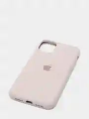 Бежевый меланж чехол Silicone Case для iPhone 11 с закрытым низом