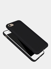 Чехол iPhone 7 / 8 / SE 2020 черный силиконовый (Айфон 7 / 8 / СЕ)