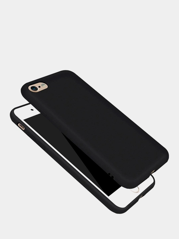 Чехол iPhone 7 / 8 / SE 2020 черный силиконовый (Айфон 7 / 8 / СЕ)