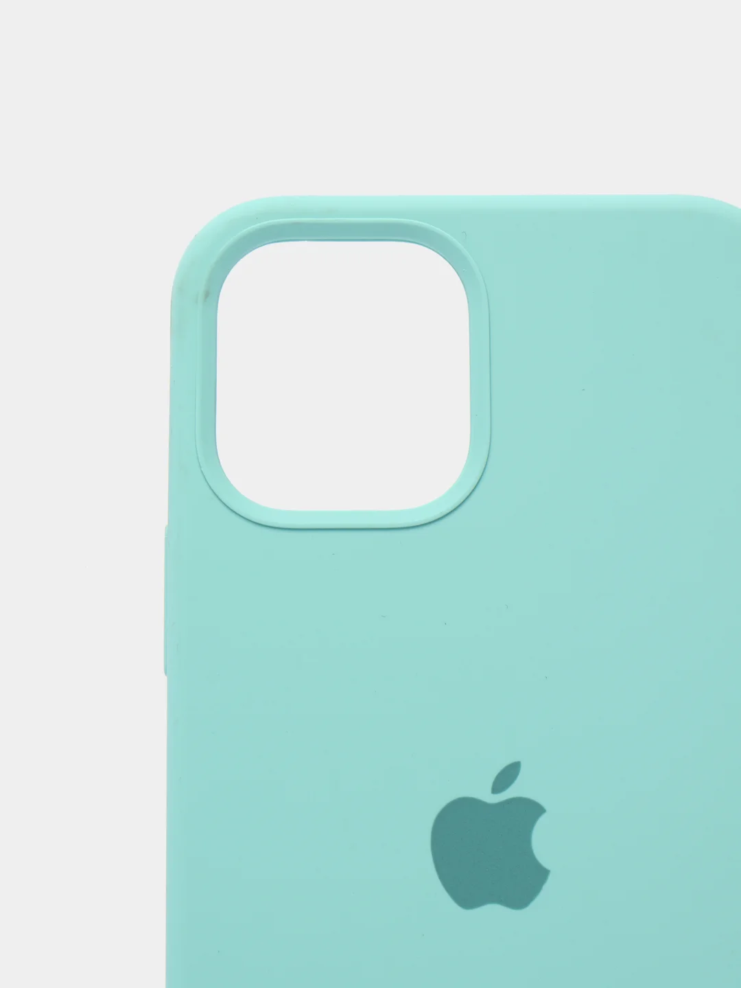 Бирюзовый чехол Silicone Case для iPhone 12 / iPhone 12 Pro, закрытый низ