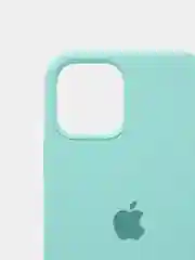 Бирюзовый чехол Silicone Case для iPhone 12 / iPhone 12 Pro, закрытый низ