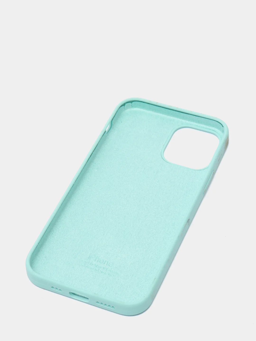 Бирюзовый чехол Silicone Case для iPhone 12 / iPhone 12 Pro, закрытый низ
