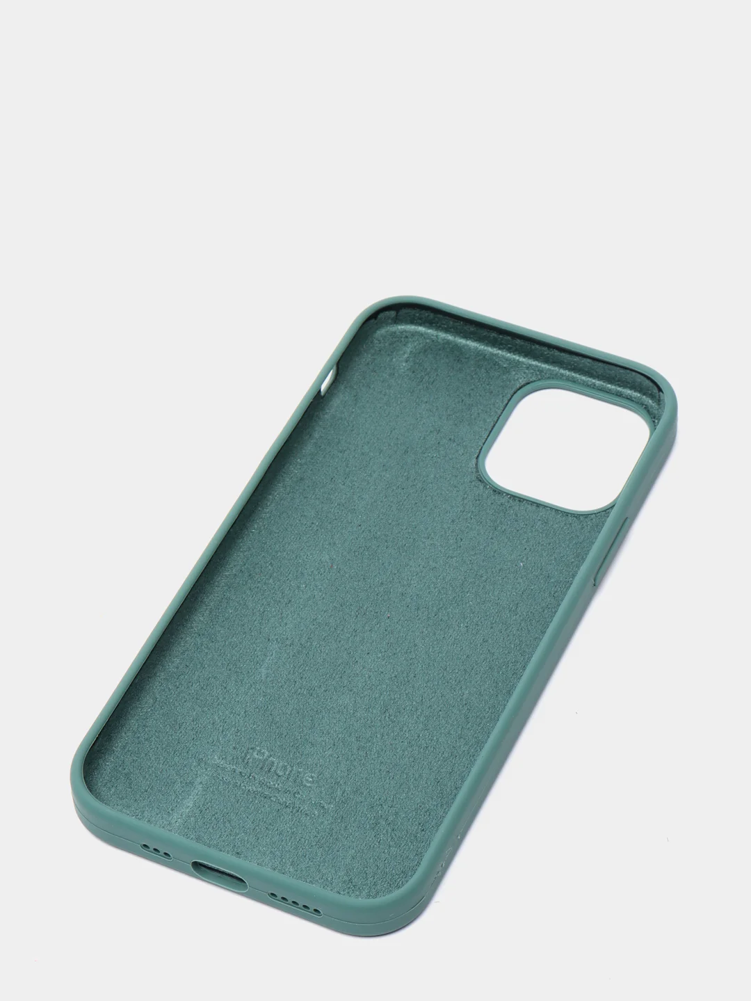 Зеленый чехол Silicone Case для iPhone 12 / iPhone 12 Pro, закрытый низ