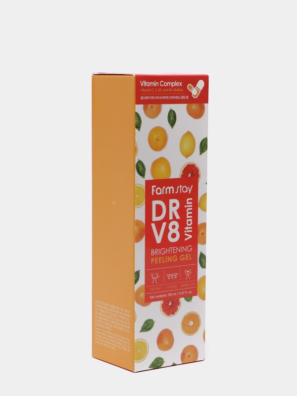 Пилинг-гель с витаминным комплексом DR-V8 Vitamin Brightening Peeling Gel FarmStay