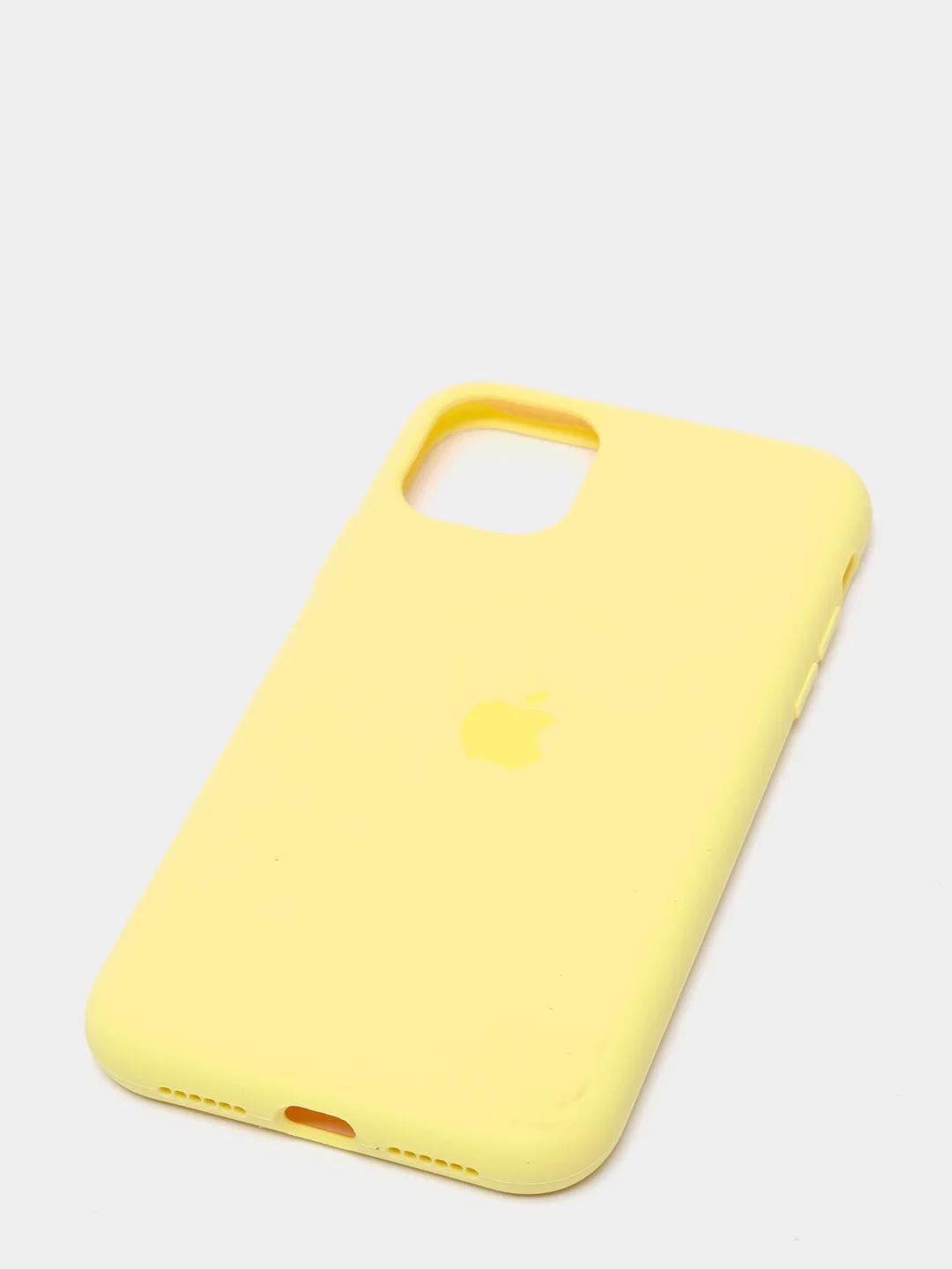 Желтый чехол Silicone Case для iPhone 11 с закрытым низом