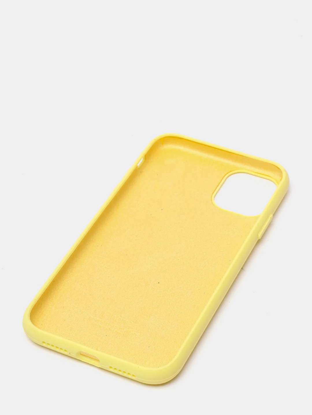 Желтый чехол Silicone Case для iPhone 11 с закрытым низом