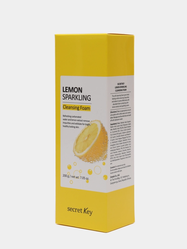 Освежающая пенка для умывания лица Secret Key "Lemon Sparkling Cleansing Foam", 200 г