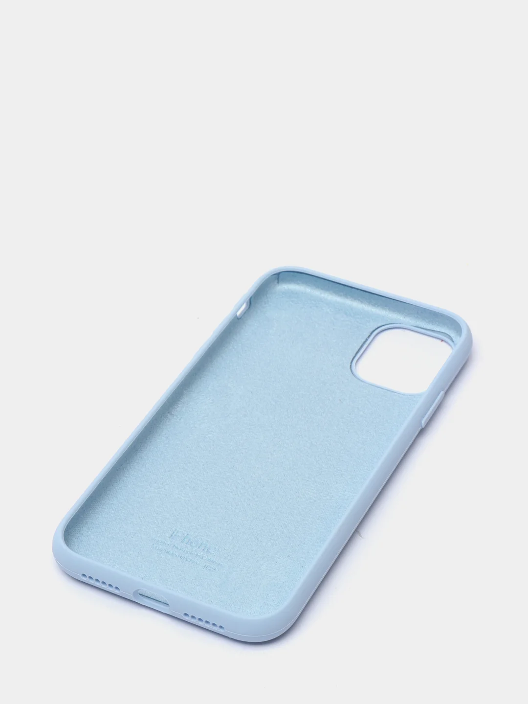 Небесно-голубой чехол Silicone Case для iPhone 11 с закрытым низом