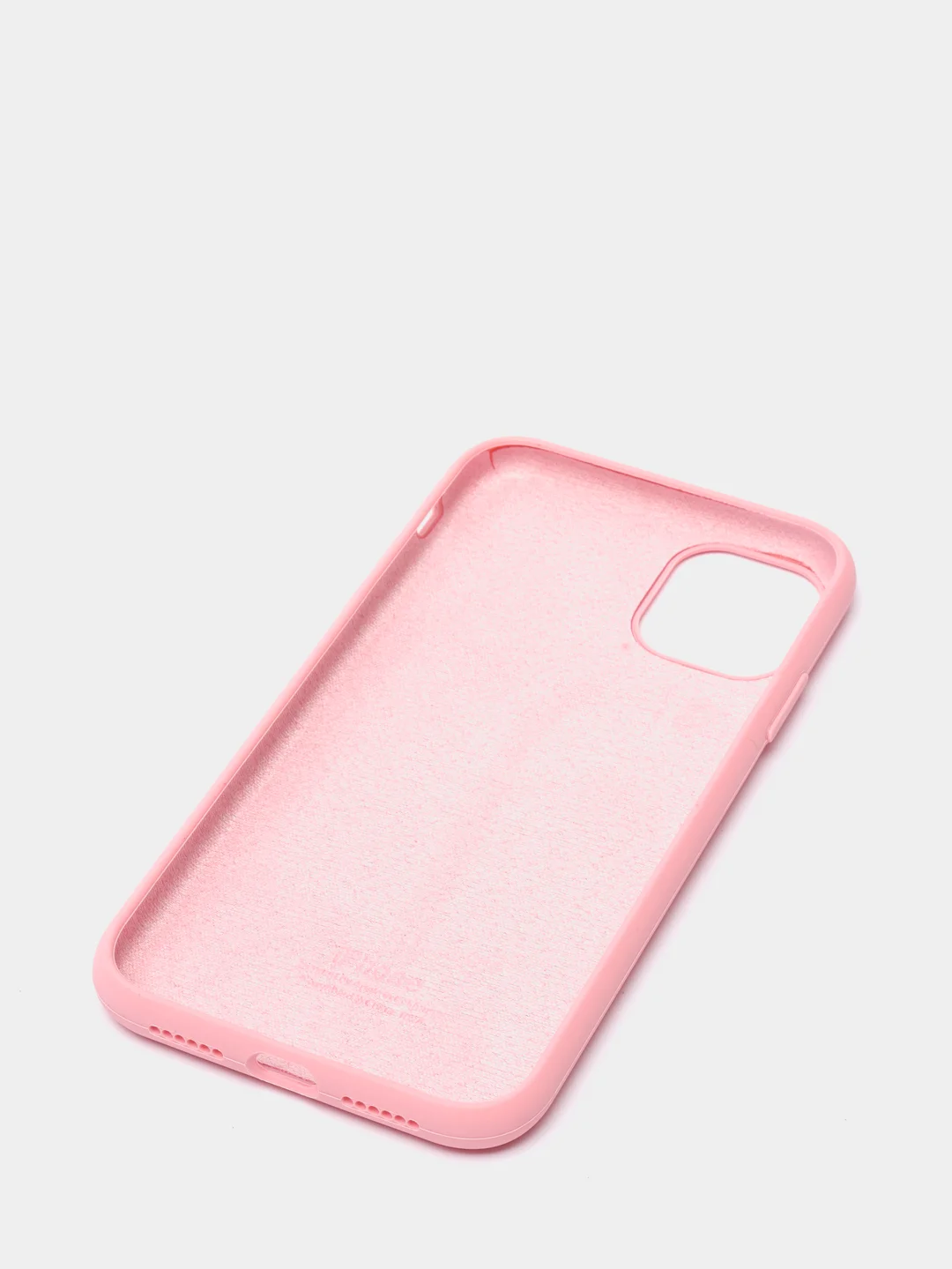 Розовый чехол Silicone Case для iPhone 11 с закрытым низом