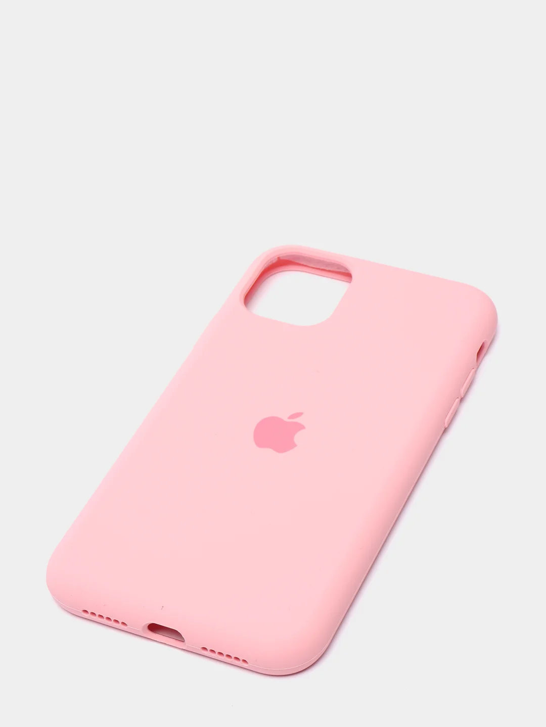 Розовый чехол Silicone Case для iPhone 11 с закрытым низом