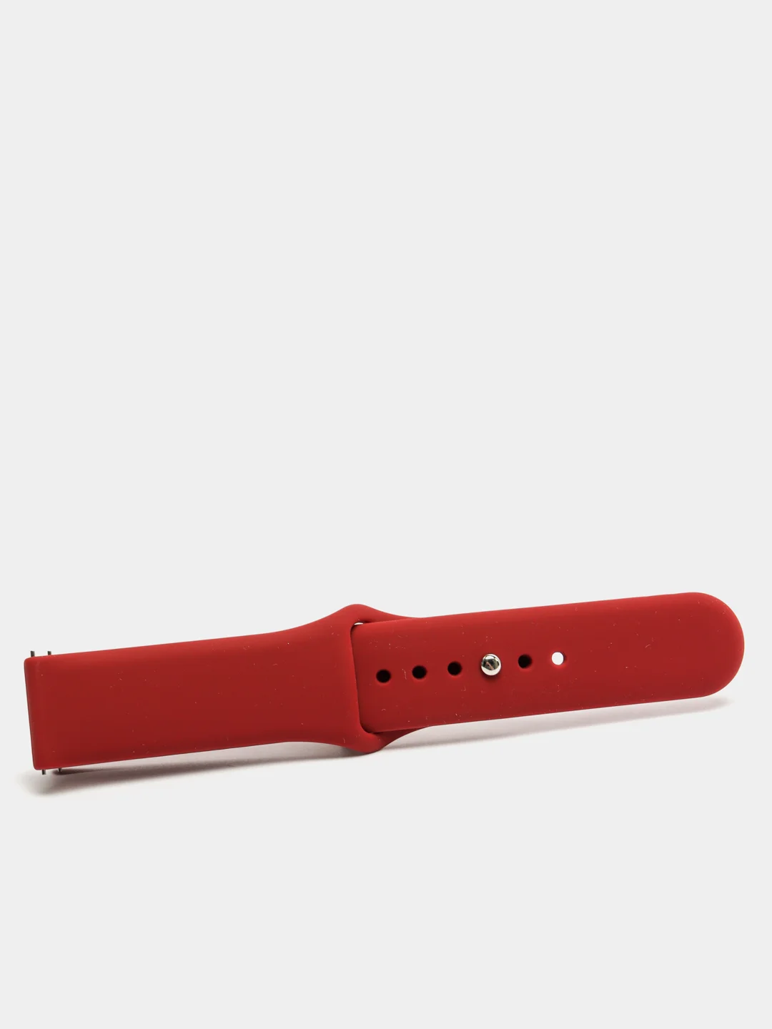 Бордовый силиконовый ремешок с кнопкой для Xiaomi Amazfit Bip / Samsung / Huawei, 20 мм