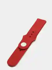 Бордовый силиконовый ремешок с кнопкой для Xiaomi Amazfit Bip / Samsung / Huawei, 20 мм