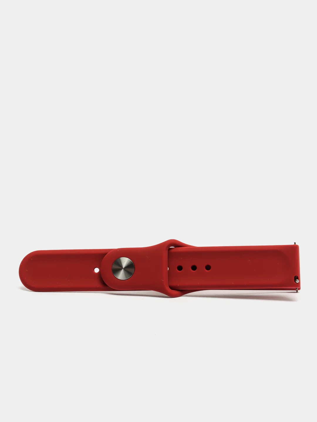 Бордовый силиконовый ремешок с кнопкой для Xiaomi Amazfit Bip / Samsung / Huawei, 20 мм