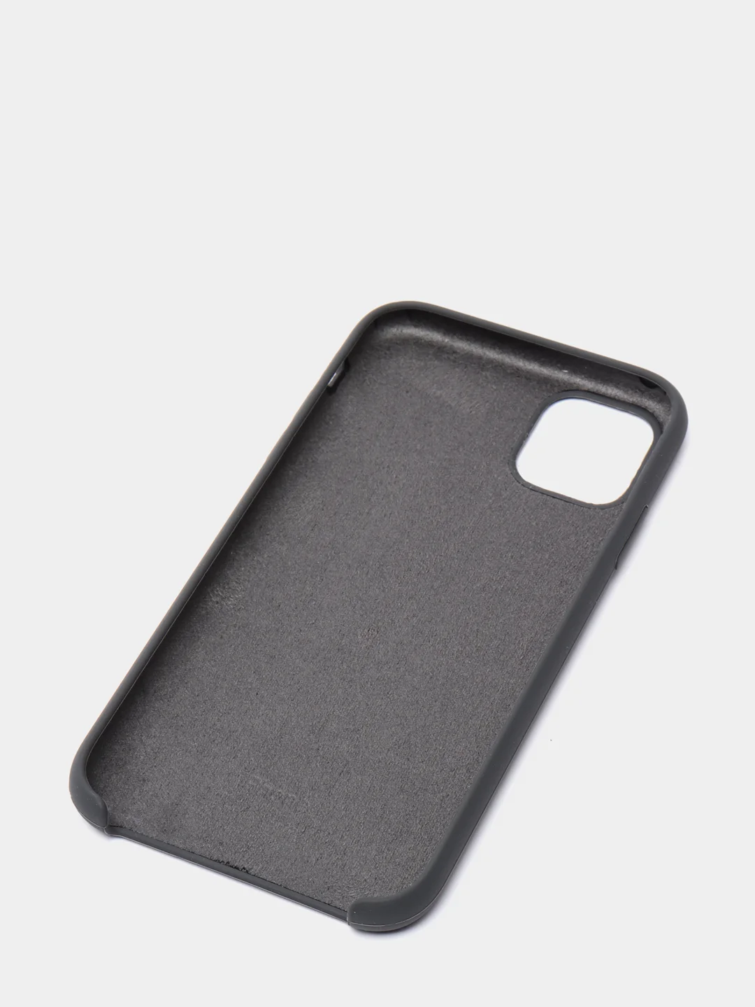 Серый чехол Silicone Case для iPhone 11, с открытым низом
