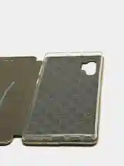 Золотой чехол книжка на Samsung Galaxy Note 10 Plus, Самсунг Галакси Нот 10 Плюс