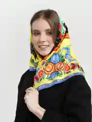 Платок "Городецкая роспись"
